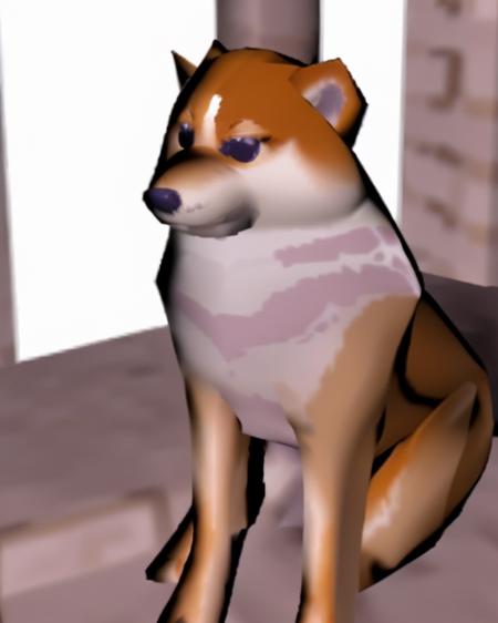 n64-lowpoly style close portrait of cheems sitting against a wall <lora:N64 Lowpoly:1><lora:Cheems_50_2-000001:.85>