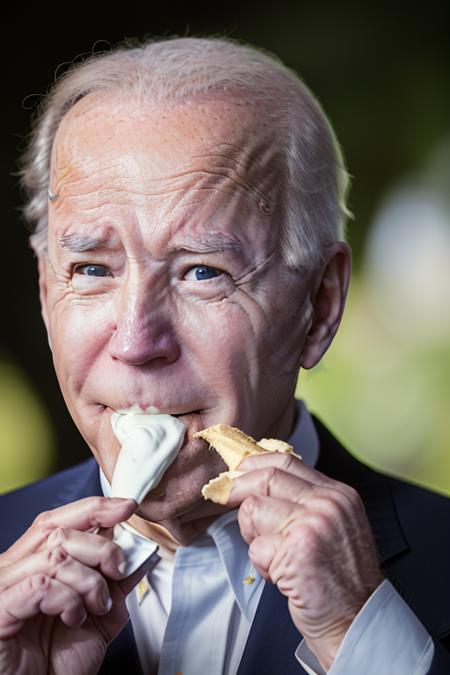 high quality, masterpiece, photo of joe biden eating icecream <lora:Joe Biden:0.5> <lora:JPGirlEatIceCreamMix1:0.5>