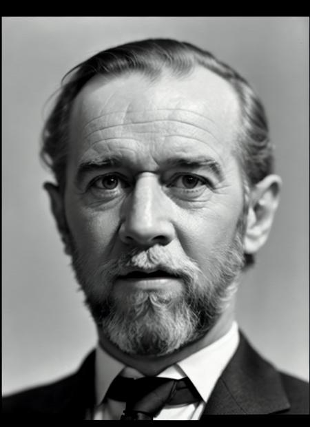 A 1930s professional photograph of sks person, ((detailed face)), (High Detail), Sharp, 8k, ((bokeh)), <lora:locon_georgecarlin_v1_from_v1_64_32:1.25>