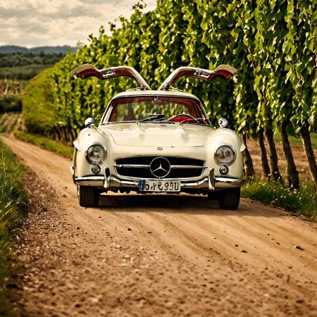 Mercedes-Benz 300SL roadster doors closed doors open