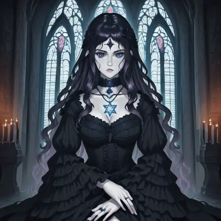 GothTwoTone - Blue/Black Gothic Girl LoRA(by meli0r)