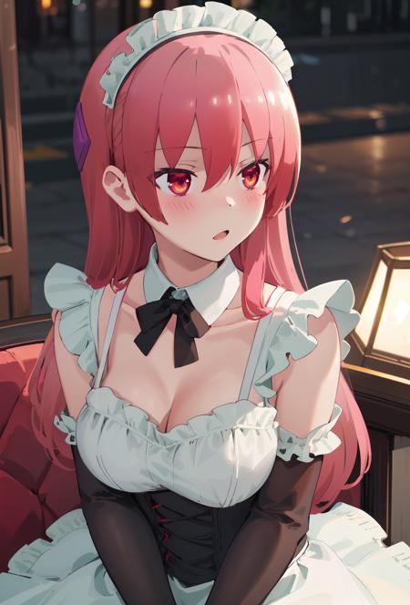 (masterpiece:1.2), (best quality:1.15), extremely detailed, perfect lighting, tsukasa, 1girl, solo, <lora:[Anime] Tsukasa Tokinawa A:0.8>, [maid costume: maid: maid white and blank: 1.3], (alternate costume:1.2),