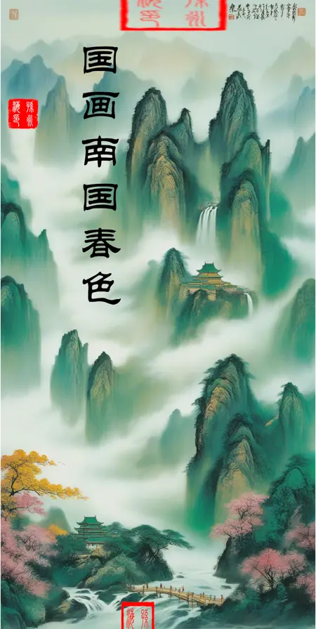国画 Chinese | 水墨  ink | 南国春色SDXL(Southland  SPRING)