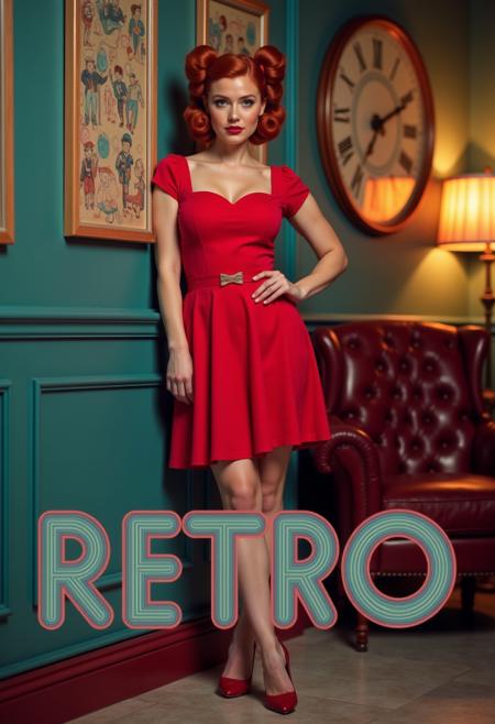 Retro Outline Text Font/Aesthetic FLUXDEV v1.0