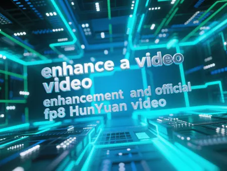 enhance a video video enhancement and official fp8 HunYuan video