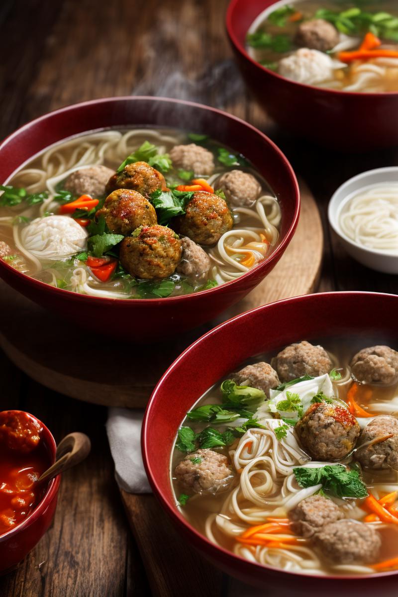 Bakso (Meat Balls Soup) - Indonesian Dishes  image by adhicipta