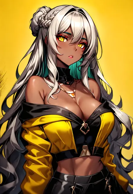 illustrious XL LoRA Black and Yellow style
