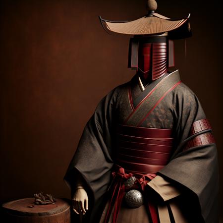 photo A nobody from the Edo Period is dressed as the Shogun (ShogunNobody style:1) <lora:djzShogunNobody:0.8)