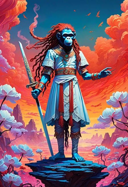 (anthropomorphic monkeys, band, 3 monkeys, long dreadlocks, gangsta rapper:1.5),Dynamic view of cute shirt, pleaded short skirt, thigh high socks, arched back, classroom, dynamic pose:1.5, dutch angle, sideview a holographic magical astronaut, man stands,native Aztec inspired, ancient Aztec empire, edgy elements, ancient american azetc ,Quetzalcoatl inspired , gothic accessories, incorporating traditional american inca ,,holding a sword,mask,colorfull,glowing ,,character,vibrant colors and depth, showcasingdetailed frame, painting looks to be life like, hanging on a wall, magical multicolored ink, high quality, imagination, 8k, fantasy art, vivid magical colors  hyper realistic and highly detailed, by Annie Leibovitz and Sachin Teng, panoramic wide angle shot of an phenomenally beautiful otherworldly landscape, famous artwork by (vincent chong:1.1)  milky way, love, heart, red hair, stunning white dress, white lace gloves, white flowers, white tulips, floral decoratate details  atom bomb explosion by van gogh colourful, pink, blue, black, red, trippy psychedelic style Ombre _james jean, floating female figure made of ribbons, smoke, in the sky, colorful and vibrant, mystical colors, contemporary impressionism, yanjun cheng portrait painting, iridescent painting,james jean, floating deer figure made of butterfly, smoke, in the sky, colorful and vibrant, mysti