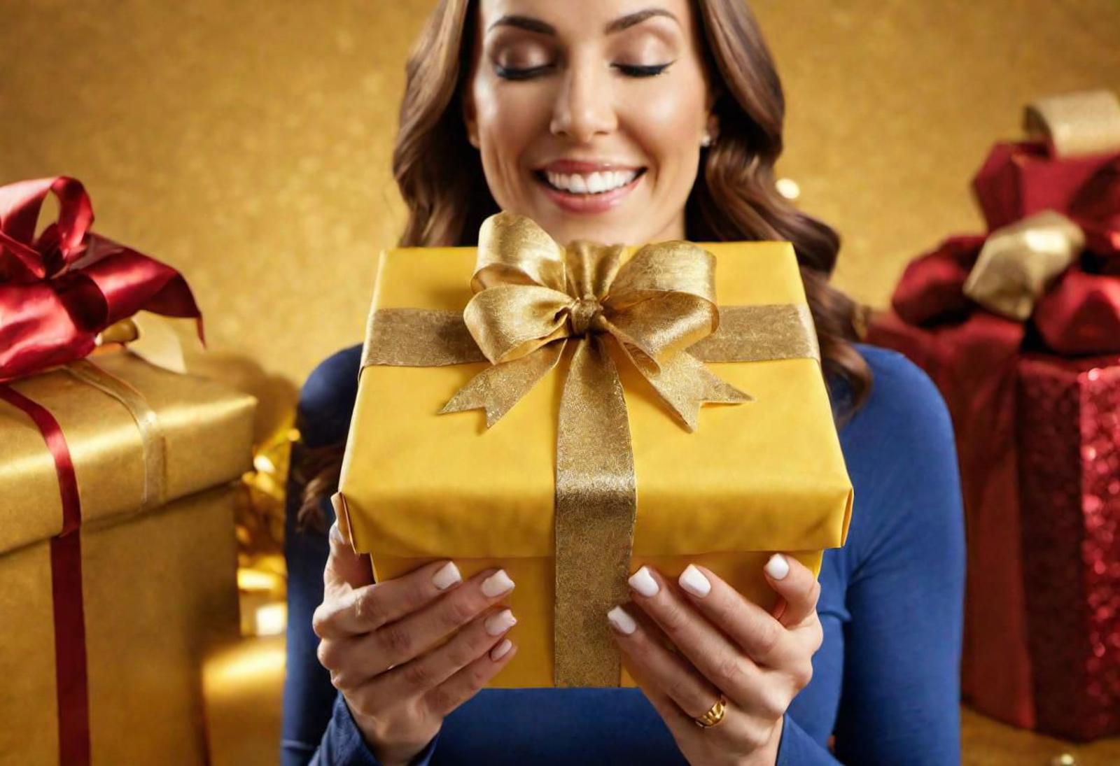 Unwrapping Sunshine: Experience the pure delight as someone tears into a brightly yellow Christmas present. The excitement...
