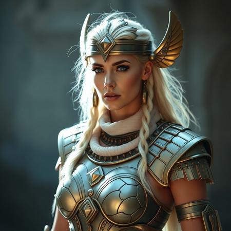 Breathtaking 32k masterwork Photo, sleek beautiful Irish woman, futuristic ceremonial armor of ancient egyptian design aesthetic , slightly 
fetishistic construction