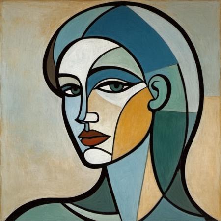 Picasso cubism art of a woman,subtle colors, minimalist, faint,   <lora:amadams_xl_1_standard_merger_35_63_03_07:1>