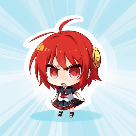 chibi, ((high quality)),2girl, angry,  <lora:KasaneTeto:1>