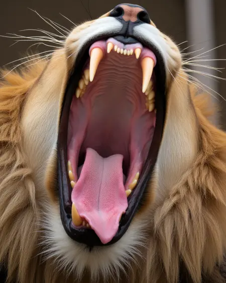 Realistic Open Mouth for Feral Animals
