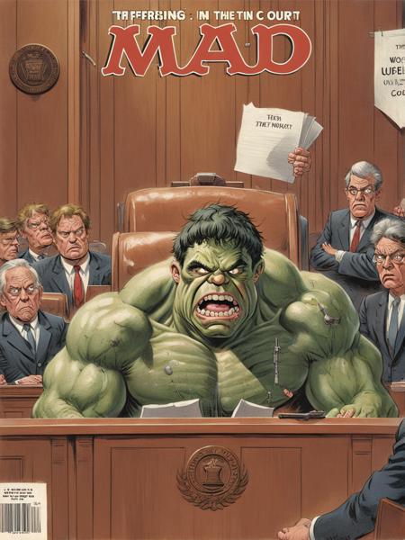 mad-magazine-cover, angry hulk testifying in court