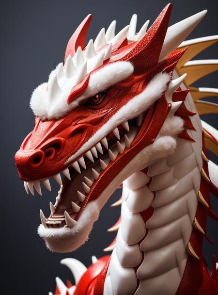 Portrait of a china dragon, sharp