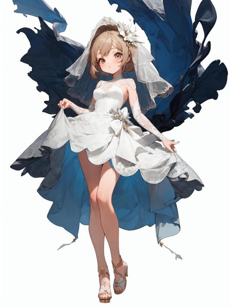 wedding_dress, (masterpiece),(best quality),(ultra-detailed), (full body:1.2),simple background,white background
1girl,chibi,cute,