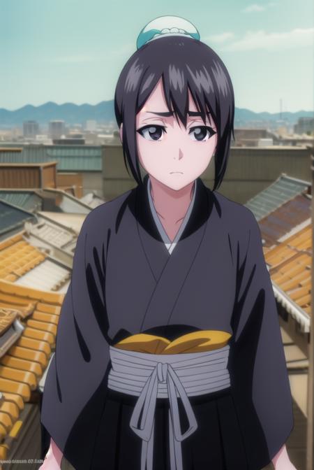 momohinamori, <lyco:momohinamoriv2-lyco-nochekaiser:1>,
momo hinamori, black hair, hair bun, single hair bun, bun cover, short hair, (black eyes:1.5),
BREAK long sleeves, japanese clothes, kimono, haori, black kimono, hakama, black hakama,
BREAK outdoors,
BREAK looking at viewer, (cowboy shot:1.5),
BREAK <lyco:GoodHands-beta2:1>, (masterpiece:1.2), best quality, high resolution, unity 8k wallpaper, (illustration:0.8), (beautiful detailed eyes:1.6), extremely detailed face, perfect lighting, extremely detailed CG, (perfect hands, perfect anatomy),