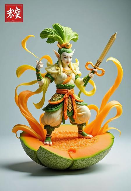 DX_Fruit And Vegetable Carving Art_Presentation Of Mythological Characters v1.0