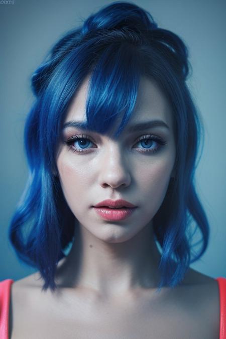 abstract neon diamond blue