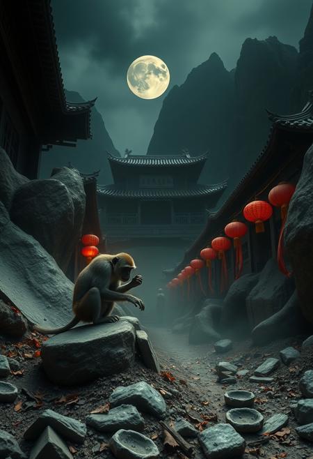 Someone feed the monkey,
while I dig in search of China,
White as Dracula as I approach the bottom