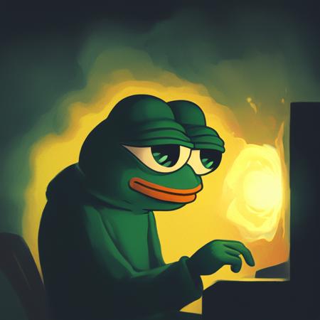 <lora:游戏图标研究所_拟人:1>, pepe_frog, pepe in cosmic station, masterpiece, top quality, best quality, official art, beautiful and aesthetic:1.2),(8k, best quality, masterpiece:1.2, Radiant"The Architect of Skill", Hazy conditions, Maximalist, Neo-Primitivism, Side lighting, <lora:æ¸¸æå¾æ ç ç©¶æ_æäºº:1> A cartoon, with a face,novuschroma style