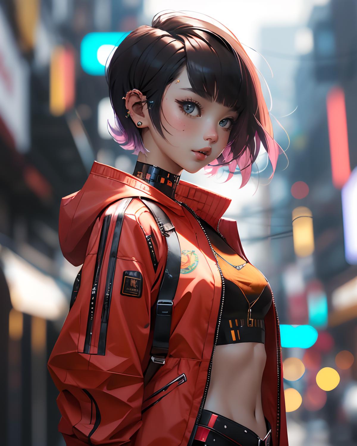 cyber style girl image by futurist