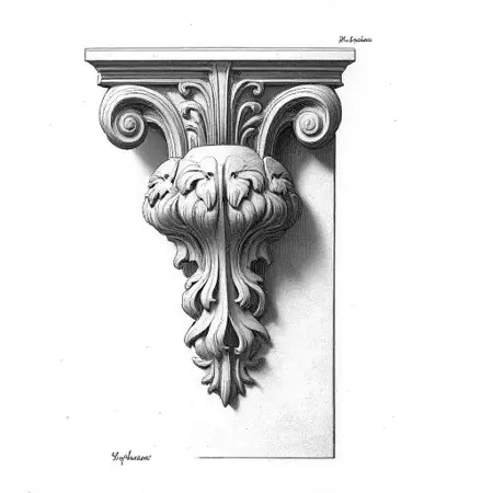 Gothic Capital Drawings