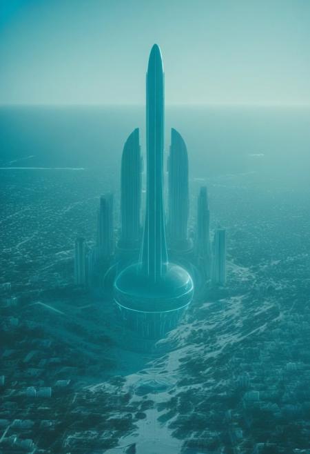 Lunar Daytime  ,  futuristic metropolis, ( Miami Beach:1.37)