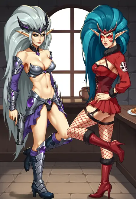 HoMM V - Shadow Witch/Matriarch/Mistress (3 elf girls) - Heroes of Might and Magic 5