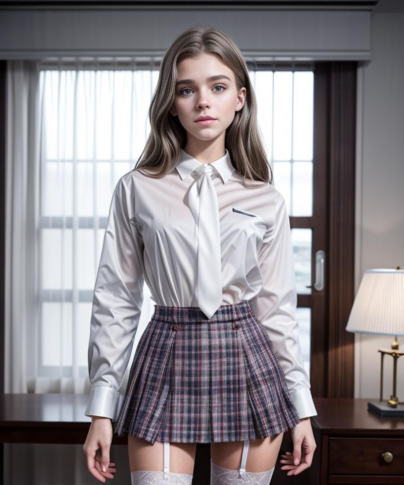 Plaid School Dress By Stable Yogi image by AIArtjak