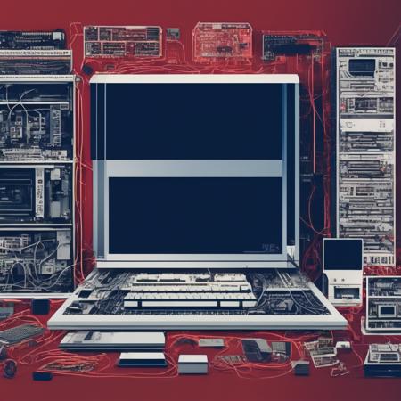 photo (pixelpc style:1) a graphic of a computer and other electronic equipment <lora:djzPixelPCV21_LoraBooth:1>