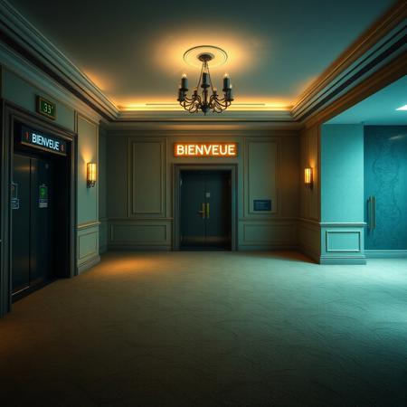 L’Hôtel Sans Fin
Le hall d’entrée est… trop grand. Beaucoup trop grand. Son plafond disparaît dans une obscurité floue, où de faibles lampes projettent une lumière jaunâtre et insuffisante. Le comptoir d’accueil est vide. Il a peut-être toujours été vide. Derrière, un panneau lumineux clignote lentement : "BIENVENUE". Mais il n’y a pas de nom d’hôtel. Juste ce mot, en boucle.
Le tapis sous tes pieds est épais, mais poussiéreux, comme si personne n’avait marché ici depuis une éternité. L’air sent le renfermé, mêlé à un parfum indéfinissable qui flotte sans source visible.
À ta gauche, un ascenseur. L’écran digital affiche des étages qui n’ont aucun sens : -3, 0, 2, 14, 99, B… Il monte et descend au hasard. Les portes s’ouvrent une fraction de seconde, révélant un intérieur sombre et étrangement profond, puis se referment brusquement.
Un couloir s’étire devant toi. Ses murs sont couverts de papier peint à motifs floraux défraîchis. Les lumières, espacées irrégulièrement, laissent des zones entières plongées dans l’ombre. Les numéros des chambres sont aléatoires : 104, 617, 3, A, puis plus rien. Certaines portes sont entrouvertes, laissant entrevoir des chambres identiques… ou presque.
Un lit défait, une télévision allumée sur une chaîne qui n’existe pas, diffusant un écran de neige ponctué de murmures incompréhensibles.
Puis, un bruit. Un raclement, loin derrière toi. Comme si quelque chose venait d’ouvrir une porte.
Une chose est sûre : tu es seul.