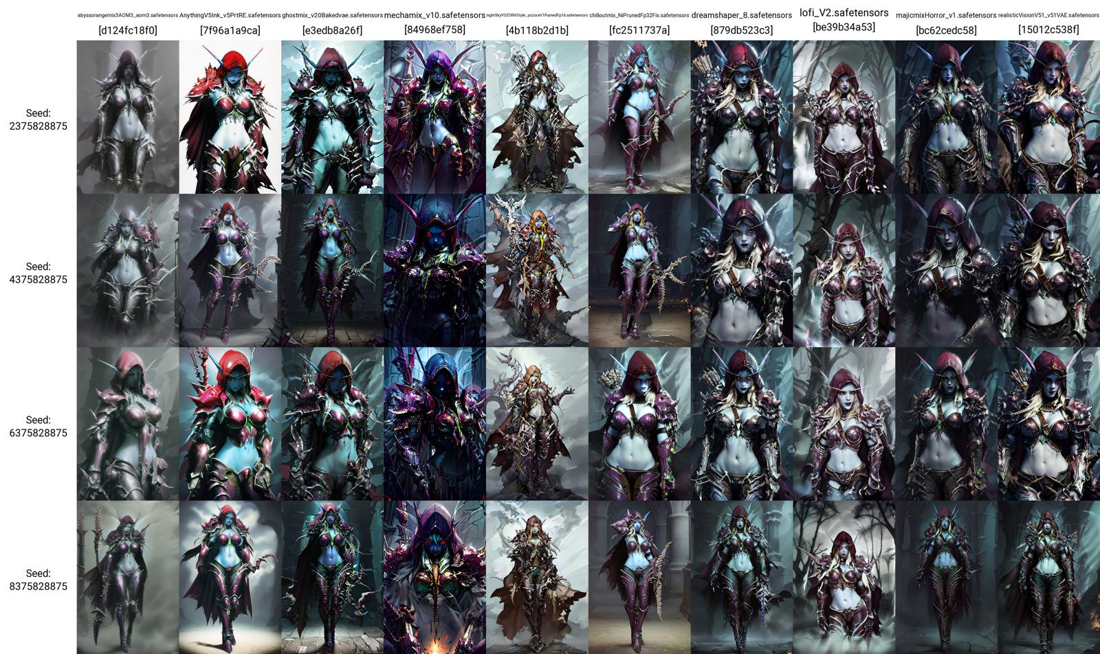 TRIGGER ONLY Character lora: Warcraft's Sylvanas Windrunner仅触发词角色Lora：魔兽的希尔瓦娜斯风行者