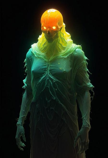 by Wayne Barlowe , by Claire Hummel , by Andrew Ferez , a luminous transparent ghostlike entity , close up, in the (style of  Character Design Sheet:1.6), Retro game art, 16-bit, vibrant colors, pixelated, nostalgic, charming, fun,,  limited dark palette, unusual colors, atmospheric haze, highly dramatic volumetric lighting
<lora:xl_more_art-full_v1:0.5> <lora:- SDXL - vanta-black_contrast_V3.0:0.4> <lora:SDXL_black_and_color_Sa_May:0.5> dark, black and color <lora:sss:0.7> sss