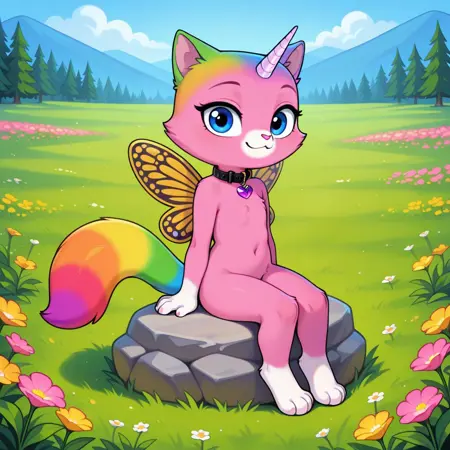 Felicity Cat - (Rainbow Butterfly Unicorn Kitty)