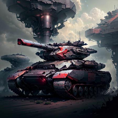 <lora:CnCNODAIv2:.8> CnCNODAI  tank on battle field ,