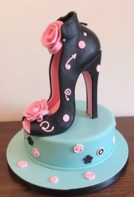 High heel made out of cake