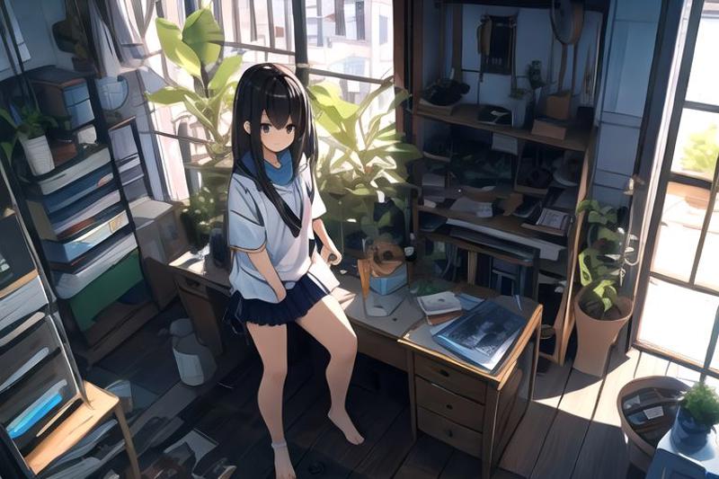 绪儿-居家少女场景Home scene image by TK31