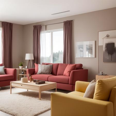 room,simple style:1.2,red wall,red sofa, <lora:Interior-desighv2-1:0.8>