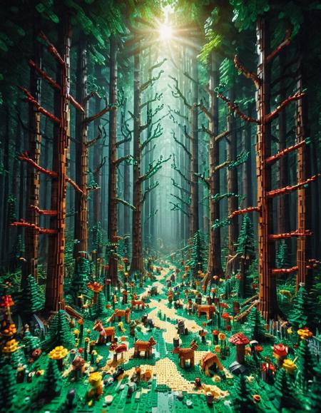 forest made of legos, 64k <lora:Expert_Lego_set:1>