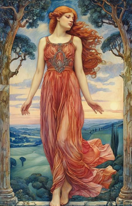 style of Evelyn De Morgan