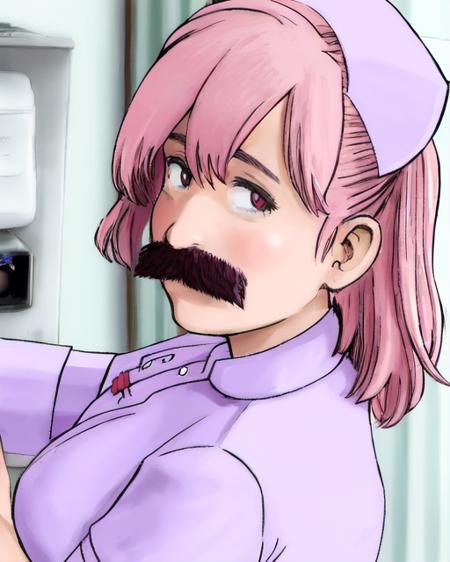 moustache nurse