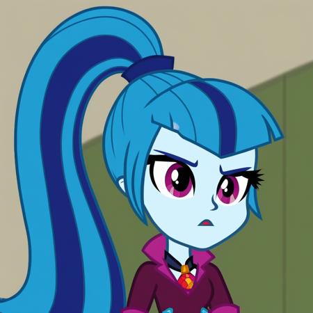 Sonata DuskEQG Blue skin pink eyes blue hair