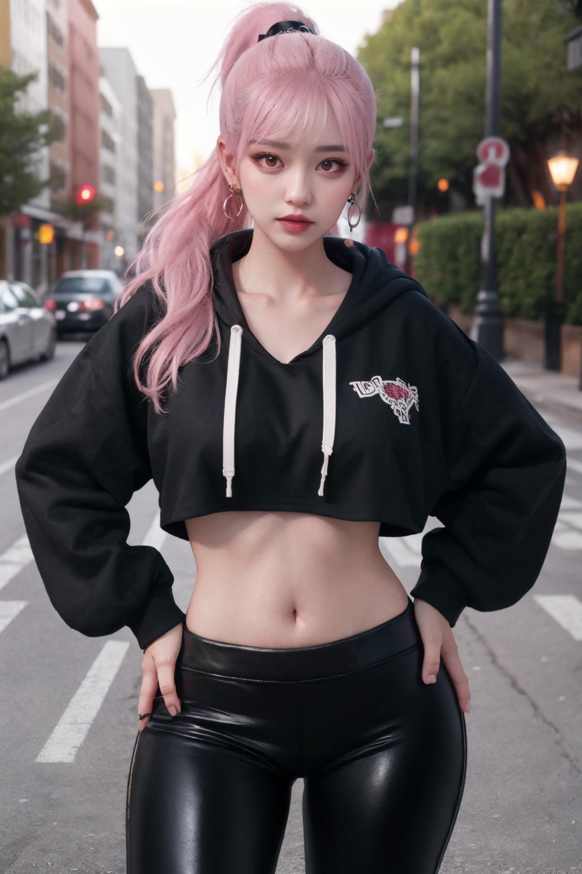 Cropped Hoodie Underboob (Anime +Realistic) | Goofy Ai image by marshall424