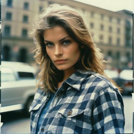 <lora:MayAndersen:1>, analog film photo close up, beautiful woman posing, ripped jeans and checkered shirt, cute look, perfect eyes, faded film, desaturated, 35mm photo, grainy, vignette, vintage, Kodachrome, Lomography, stained, highly detailed, found footage, f1.2 50mm