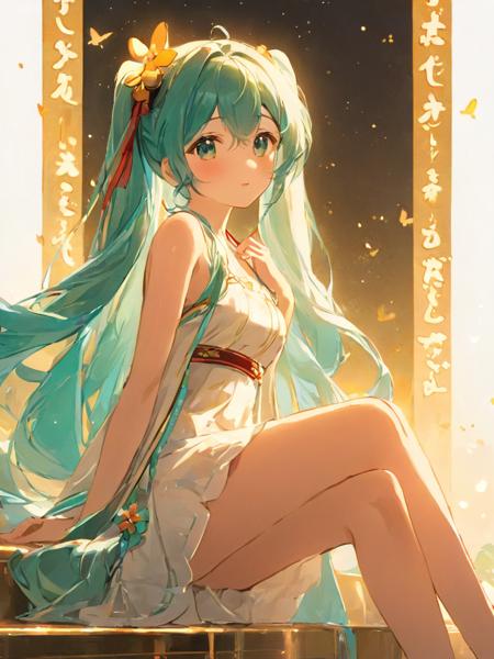 <lora:shenmingshaonv_xl:1>,(\shen ming shao nv\),1girl,miku,sitting,