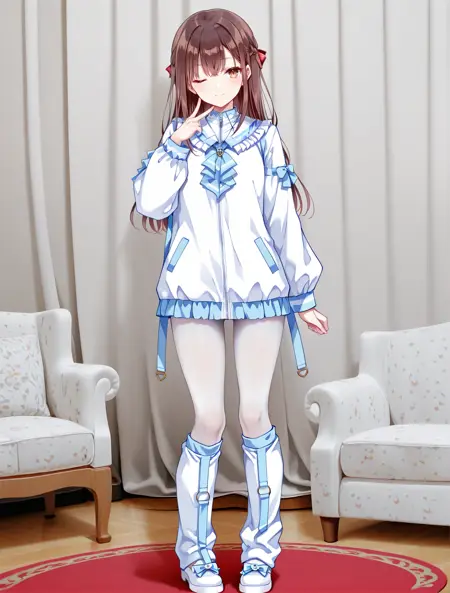 [costume]frilled jacket with leg warmer / 白色夹克+保暖套