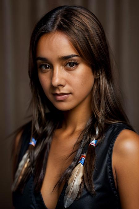 <lora:Louise_Nurding_nee_Redknapp:1> l1873n, 1girl, solo, masterpiece, best quality, detailed face, native american costume,  pharmacy