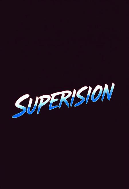 LOGO WRITE IN RED and blue SUPERVISION LIKE THE ORIGINAL BACKGROUND LIKE IN VIDEO GAME OF THE 1990S